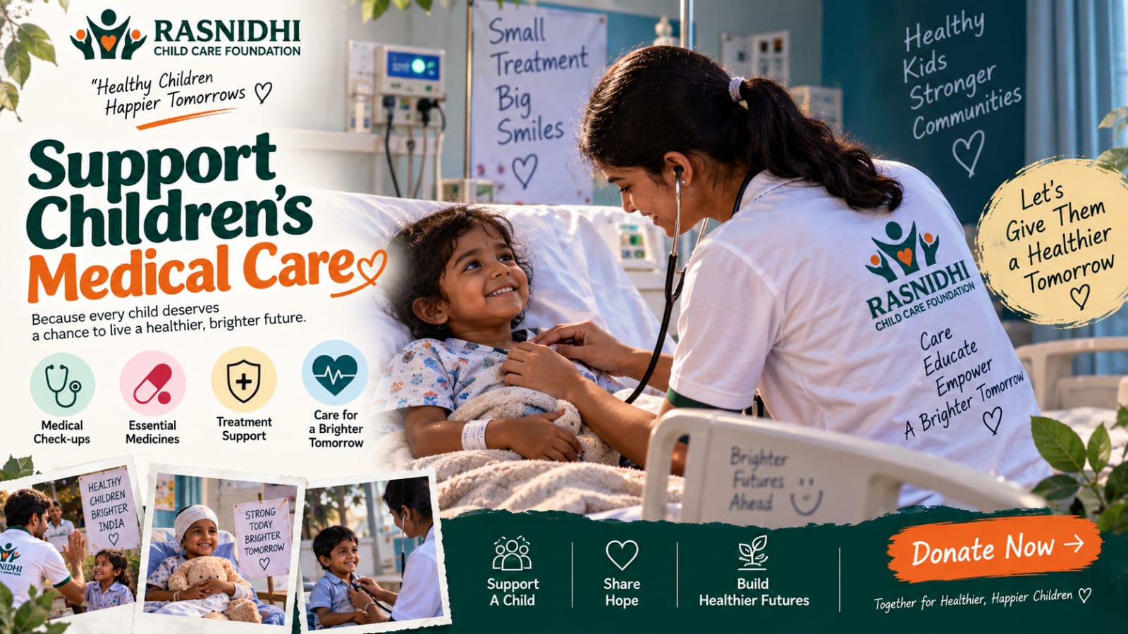 Support Children's Medical Care campaign banner